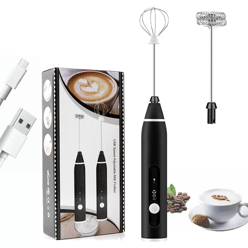 3-Speed USB Rechargeable Milk Frother for Creamy Foam
