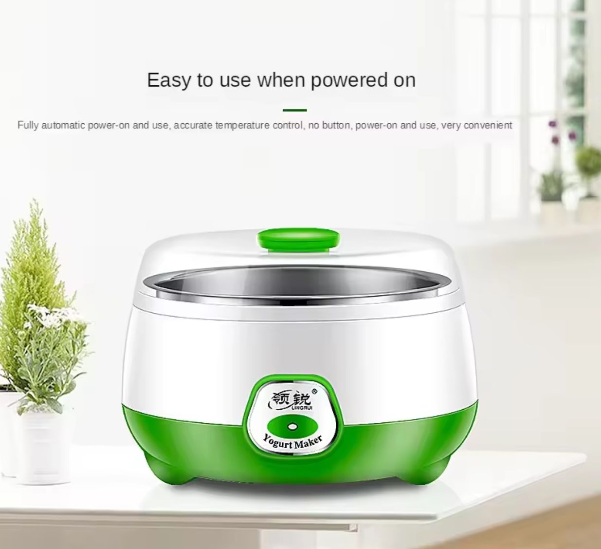 Automatic 1L Electric Yogurt Maker for Easy Homemade Doi - Image 4