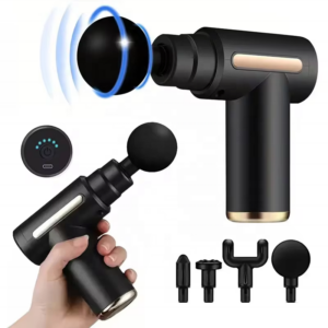 Portable Mini Muscle Massage Gun with 6 Speeds & 4 Heads