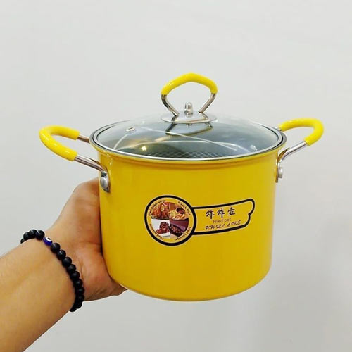 2L Deep Fryer Pot with Basket & Lid - Gas and Induction Compatible